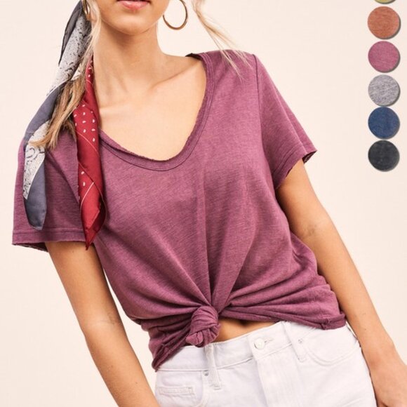 Ray of Sunshine Berry Drapey Top - Picture 2 of 5